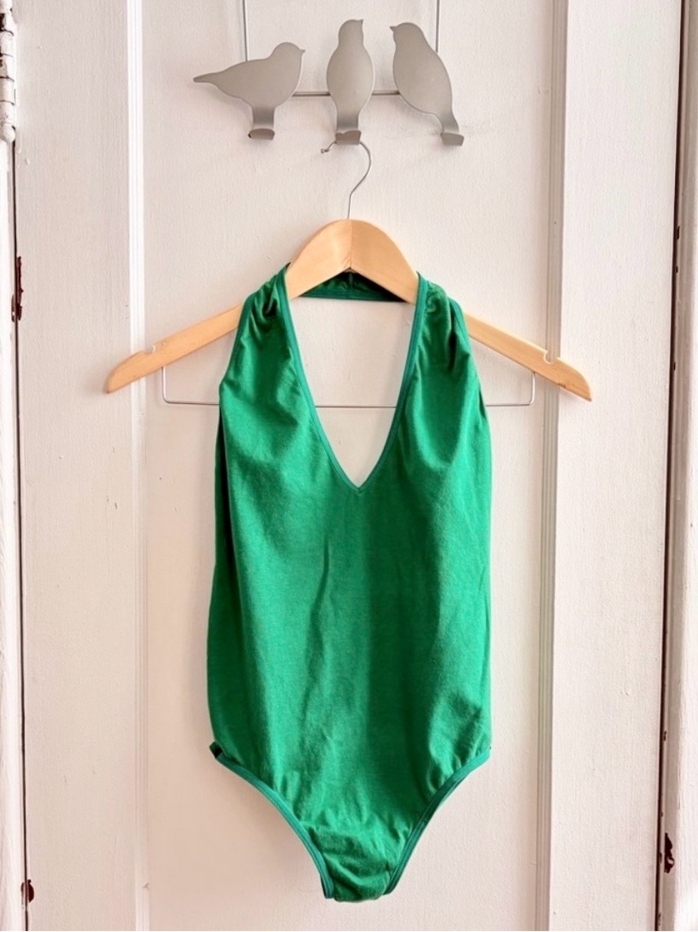 American Apparel Green Women’s Halter One-Piece Bodysuit